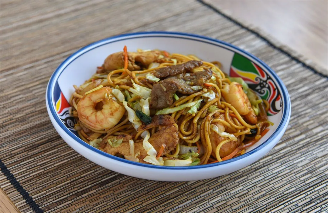 House special chow mein with shrimp, beef, chicken and veggies at Panda Chinese Restaurant, a Chinese Restaurant in Detroit